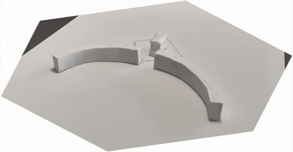 Ein Modell des geplanten Kunstwerks